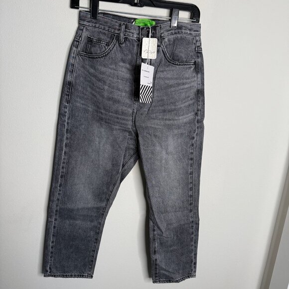 Free People NWT $209 Women's Gray Straight‎ Leg Denim Jeans - Size 26 - Picture 1 of 4